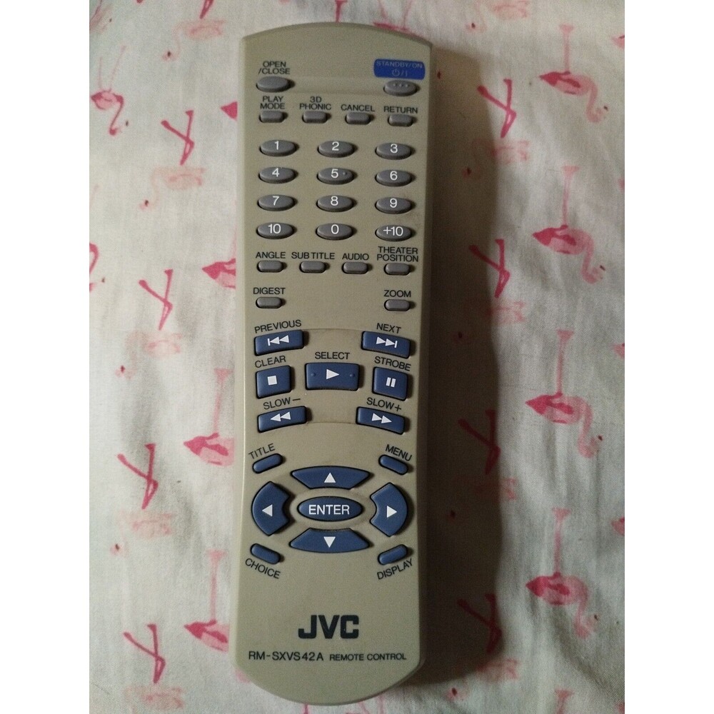 OEM JVC RM-SXVS42A DVD Player Remote Control - Tested